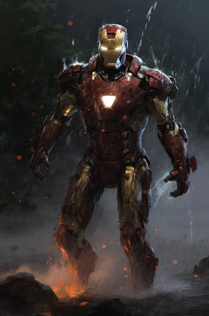 Ironman Storm Scene Print Poster