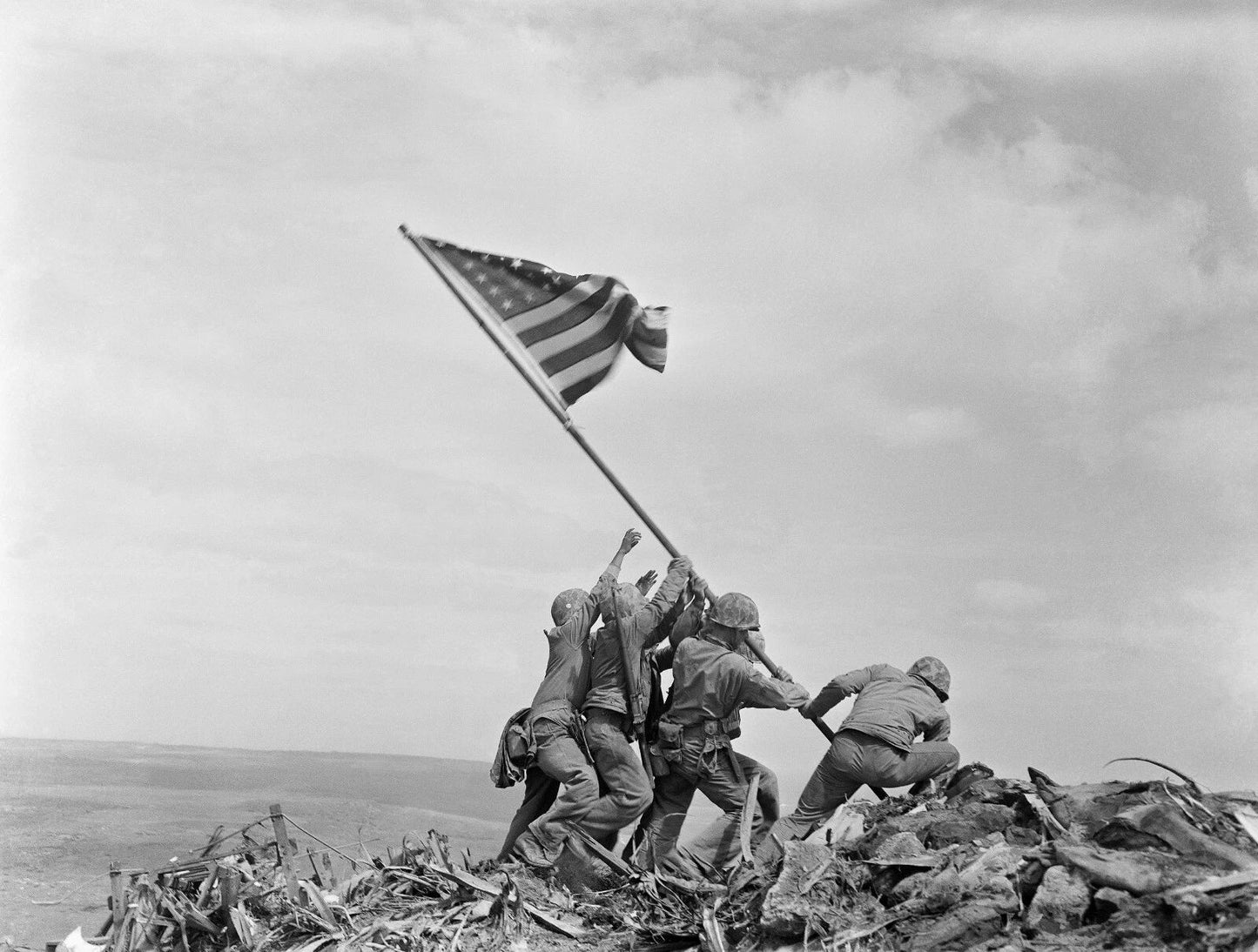 Iwo Jima American Flag Raising Allied Marines World War 2 Wwii Keychain Keychain