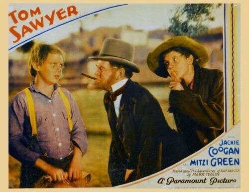 Jackie Coogan Mitzi Green In Tom Sawyer Lobby Card Reprint Picture Magnet