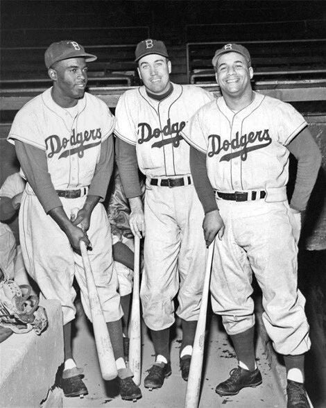 Jackie Robinson, Duke Snider, Roy Campanella Glossy Magnet Brooklyn Dodgers