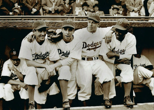 Jackie Robinson Photo Brooklyn Dodgers Baseball Picture Mlb Pee Wee Reese