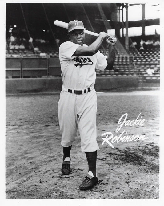 Jackie Robinson Magnet Brooklyn Dodgers Baseball Picture Swinging Bat