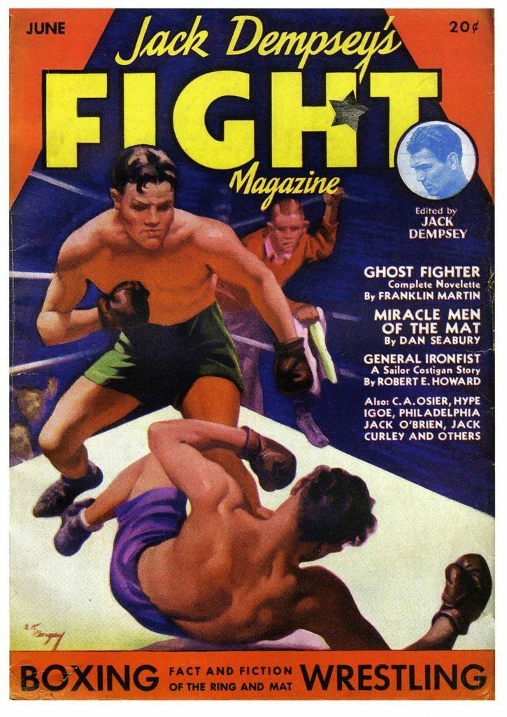 Jack Dempsey Fight Magazine Magnet Boxing Picture