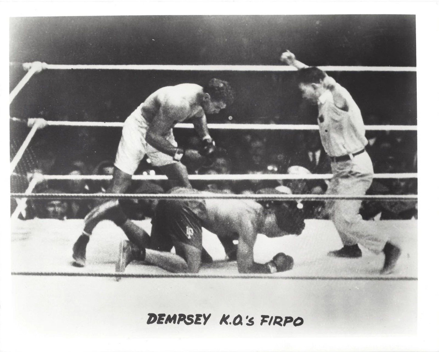 Jack Dempsey Ko'S Luis Firpo Magnet Boxing Picture
