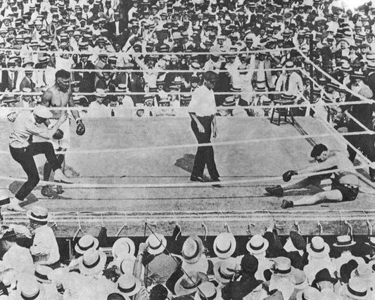 Jack Dempsey Vs Jess Willard Glossy Keychain Heavyweight Championship Print 1
