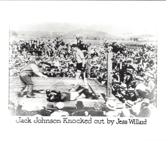 Jack Johnson Knocked Out By Jess Willard Photo Boxing Picture
