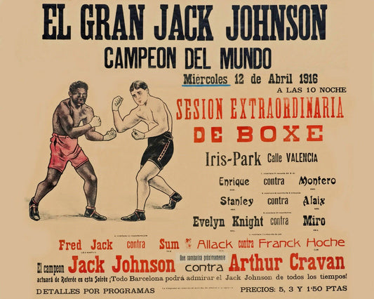 Jack Johnson Vs Arthur Cravan Photo Boxing Picture