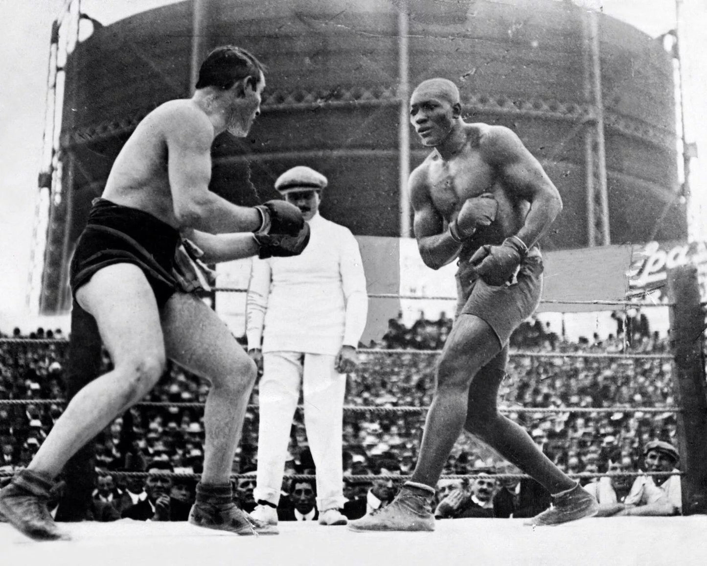 Jack Johnson Vs Tommy Burns Keychain Boxing Picture Action