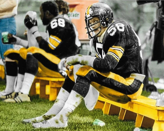 Jack Lambert Magnet Pittsburgh Steelers Picture Nfl Football On Bench