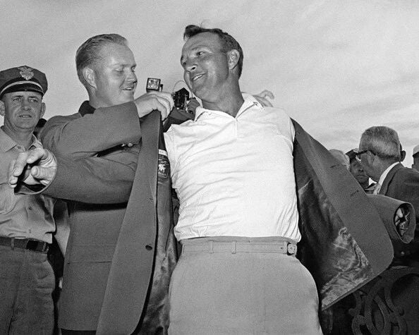 Jack Nicklaus And Arnold Palmer Glossy Keychain 1964 Masters At Augusta Print
