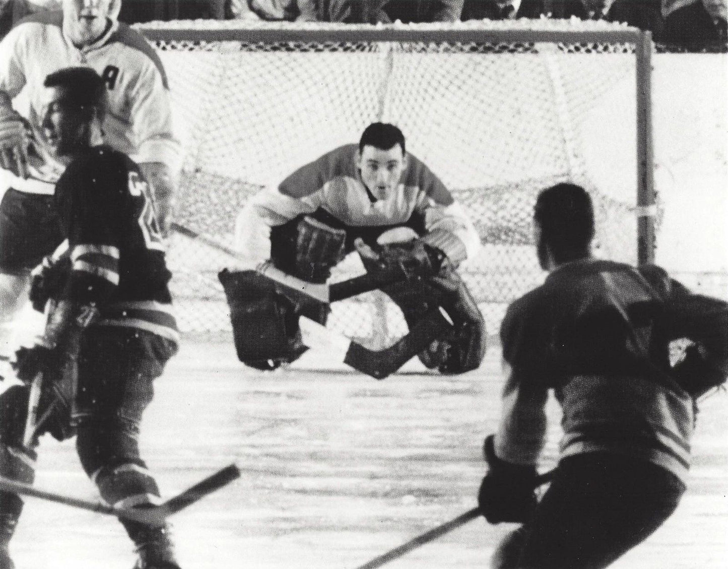 Jacque Plante Photo Hockey Montreal Canadiens Nhl Game Action In Goal