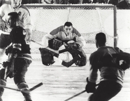 Jacque Plante Photo Hockey Montreal Canadiens Nhl Game Action In Goal