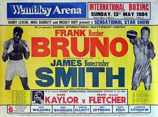 James Bonecrusher Smith Vs Frank Bruno Photo Boxing Poster Picture