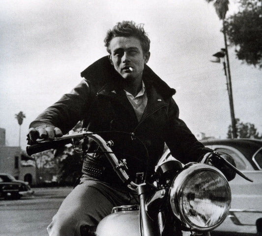 James Dean Iconic Actor On Motorcycle Retro Picture Magnet Magnet