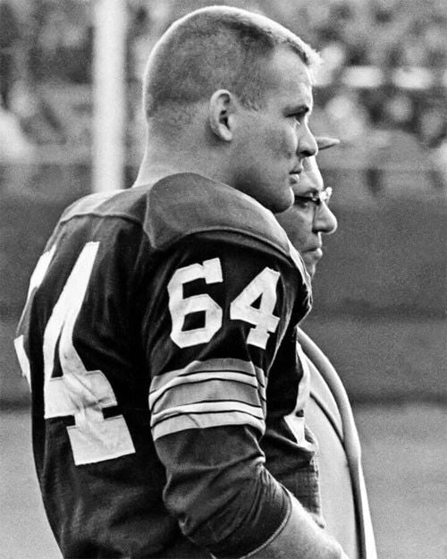 Jerry Kramer And Vince Lombardi Glossy Keychain Green Bay Packers Print