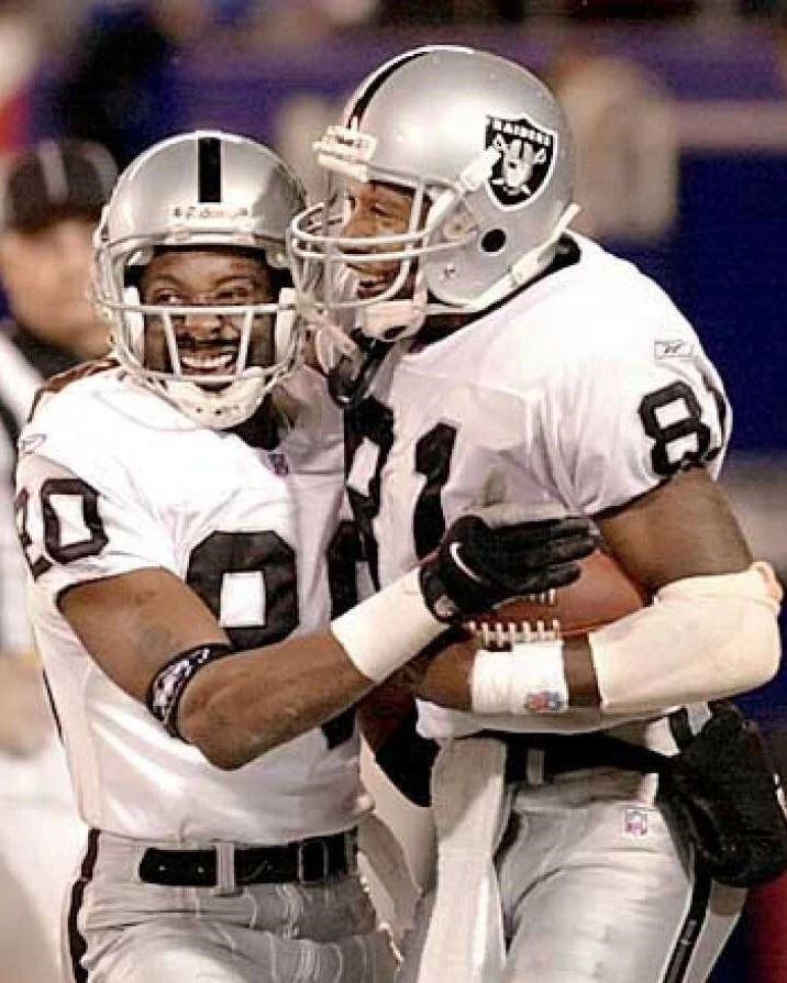 Jerry Rice & Tim Brown Photo Oakland Raiders Picture Nfl Celebration