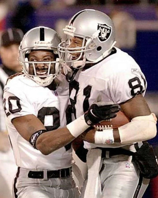Jerry Rice & Tim Brown Photo Oakland Raiders Picture Nfl Celebration