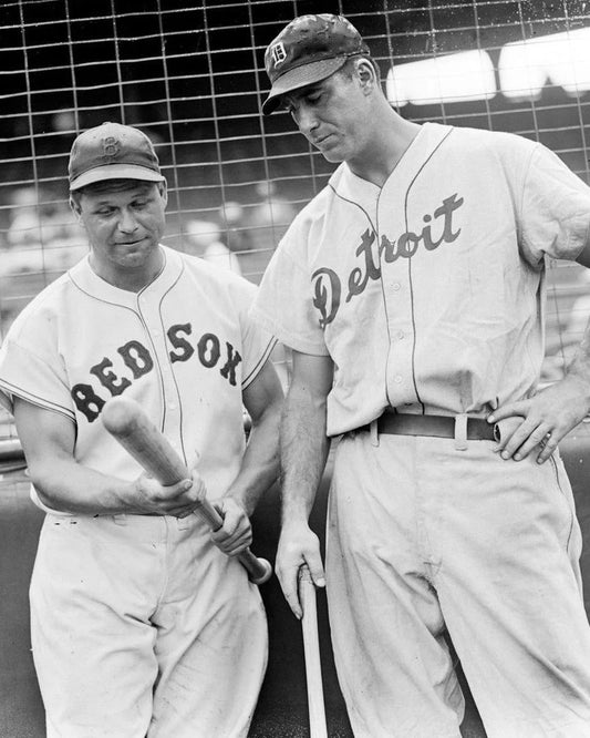 Jimmie Foxx & Hank Greenberg Photo Boston Red Sox Tigers Baseball Picture