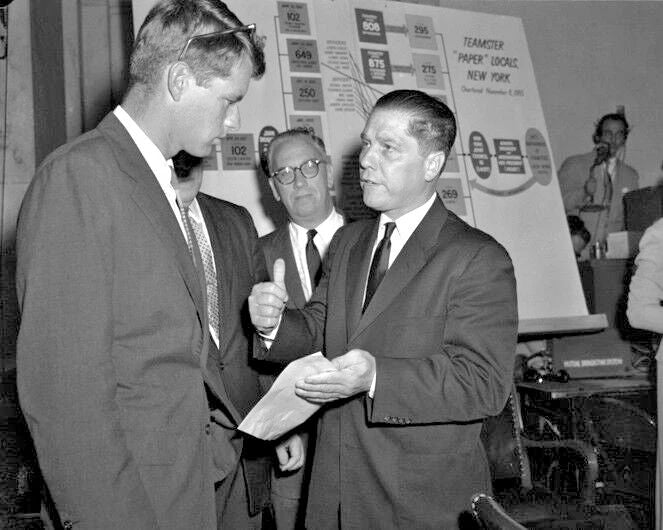 Jimmy Hoffa And Robert Kennedy Glossy Keychain Union Labor Leader Keychain