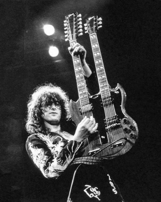 Jimmy Page Glossy Magnet Rock Band Led Zeppelin Print Guitarist Magnet