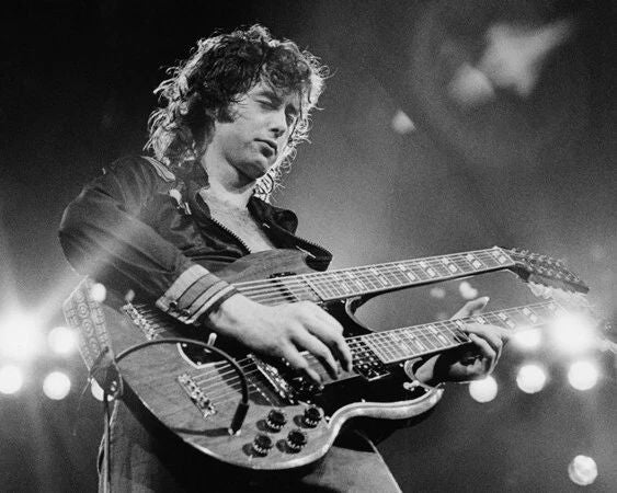 Jimmy Page Keychain Rock Band Led Zeppelin Print Glossy Guitarist Keychain 1