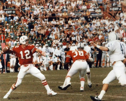 Jim Kelly Photo Miami Hurricanes Ncaa Football Game Action