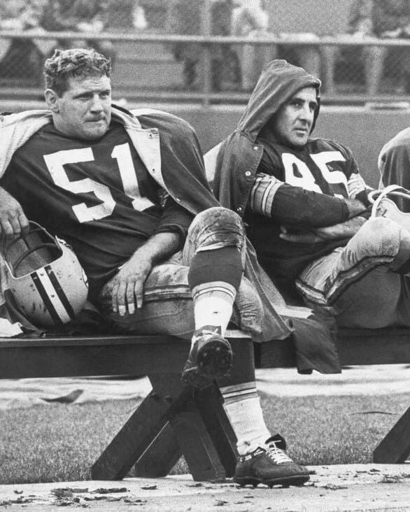 Jim Ringo Photo Green Bay Packers Picture Nfl Football On Bench