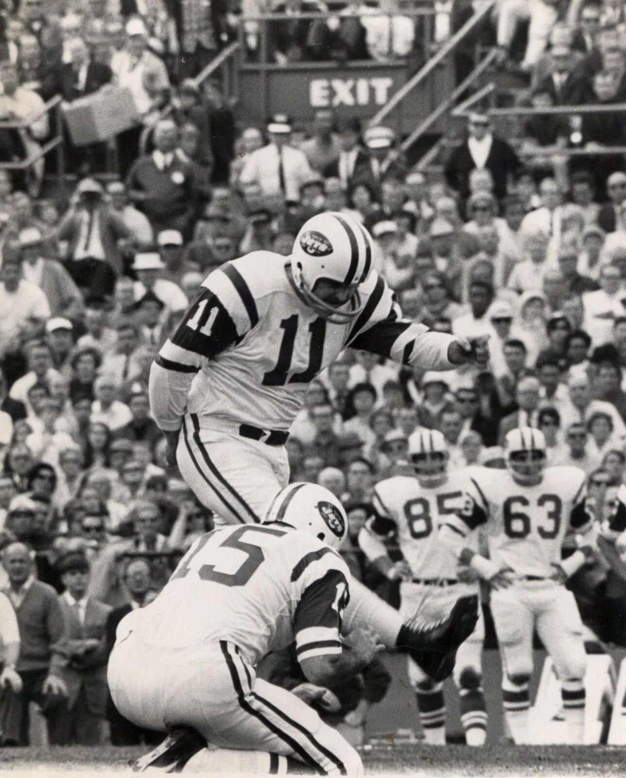 Jim Turner Photo New York Jets Ny Picture Nfl Football Bw