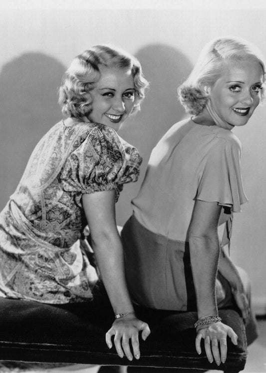 Joan Blondell & Bette Davis Three On A Match Retro Picture Photo 11 X 17