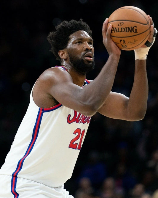 Joel Embiid Photo Philadelphia 76Ers Sixers Basketball Nba Shooting