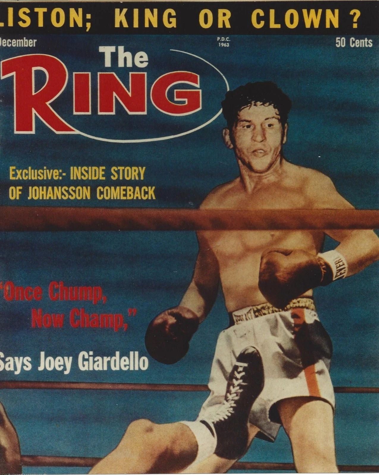 Joey Giardello Photo Boxing Magazine Picture