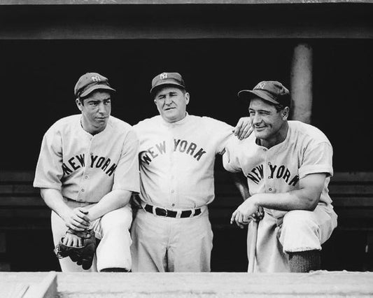 Joe Dimaggio, Joe Mccarthy & Lou Gehrig Glossy Magnet New York Yankees Print