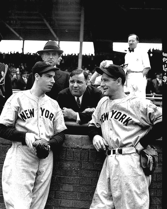 Joe Dimaggio Mayor Laguardia & Lou Gehrig At Wrigley Field Picture Photo