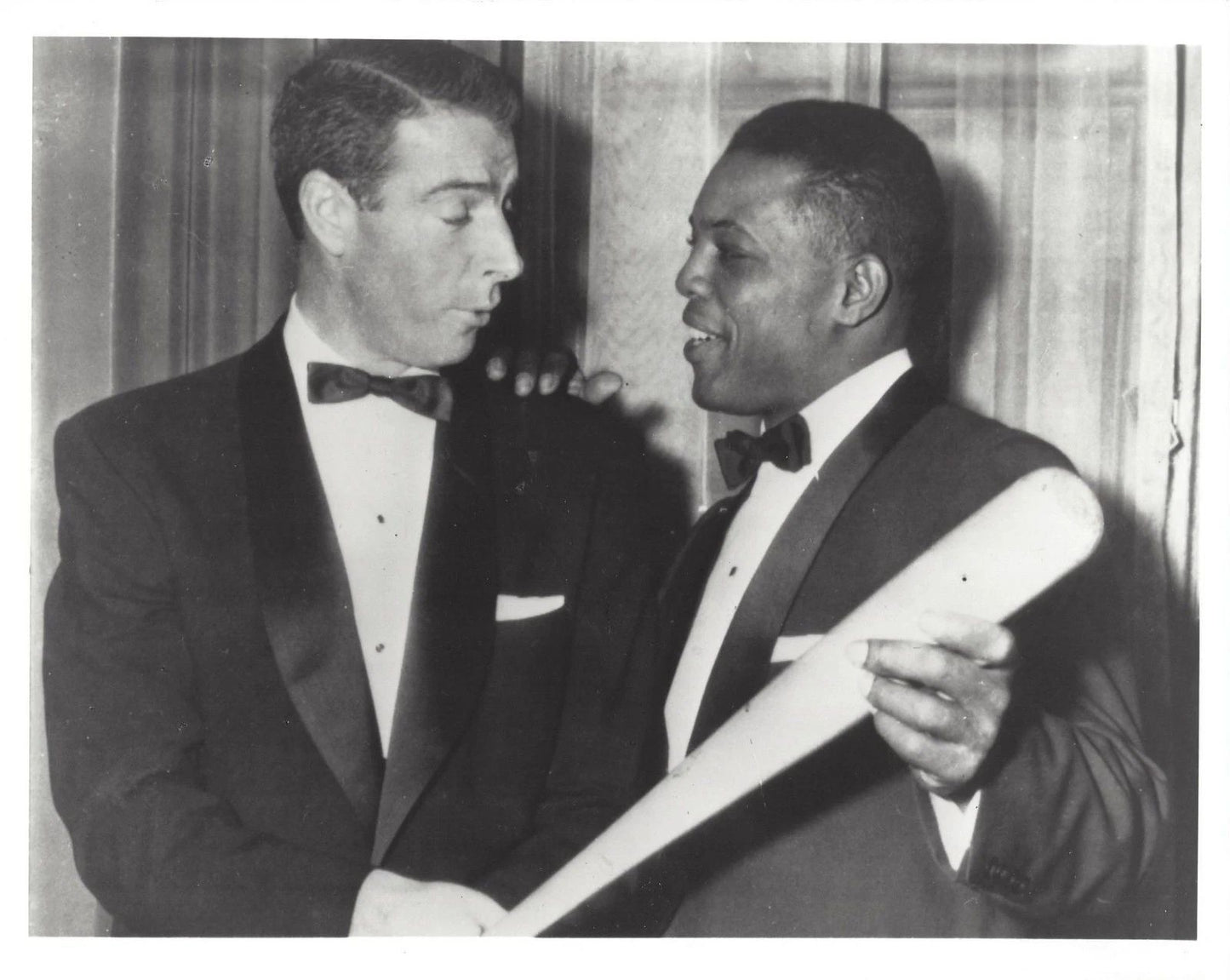 Joe Dimaggio Willie Mays Photo New York Yankees Ny Baseball Mlb Picture