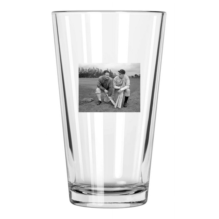 Joe Dimaggio And Lou Gehrig New York Yankees Spring Training Pint Beer Glass