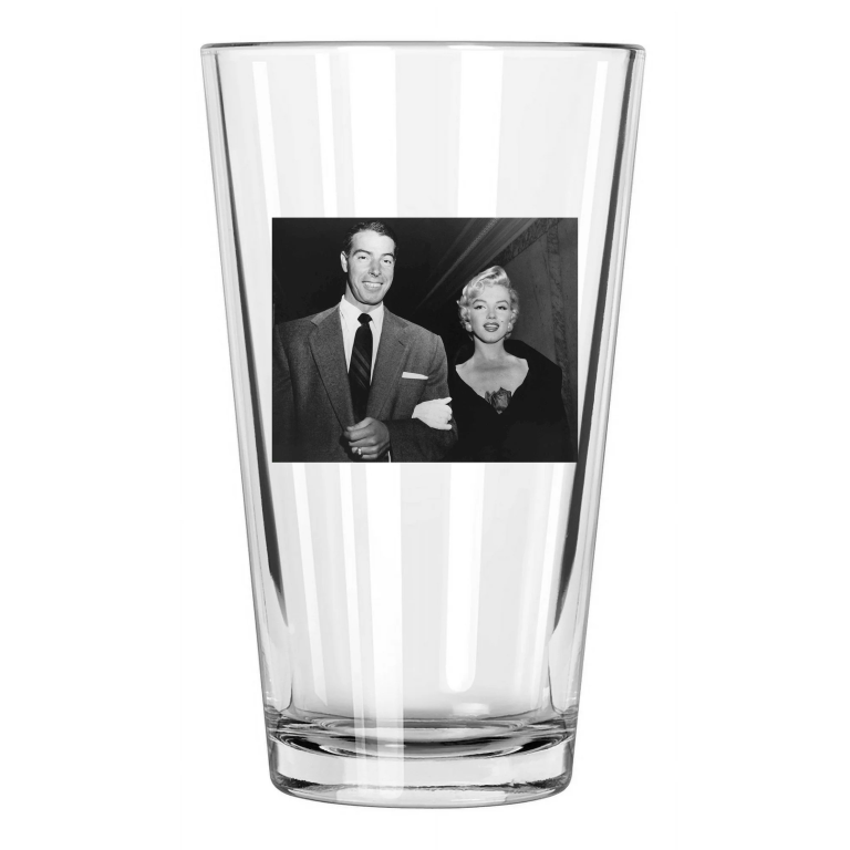 Joe Dimaggio And Marilyn Monroe Photo New York Yankees Pint Beer Drinking Glass