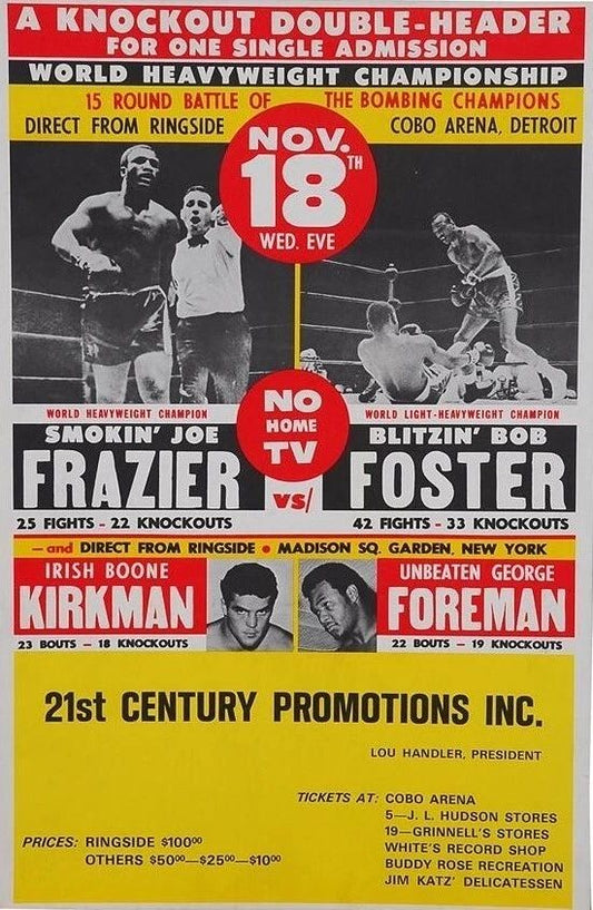 Joe Frazier Vs Bob Foster Magnet Boxing Picture