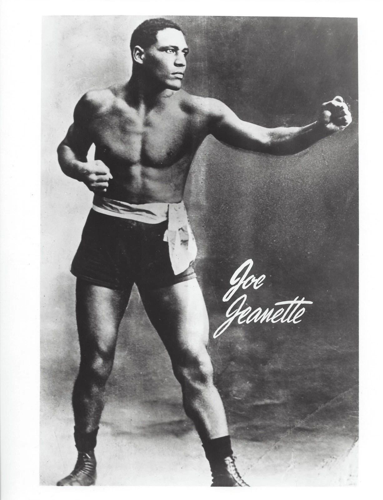 Joe Jeanette Keychain Boxing Picture
