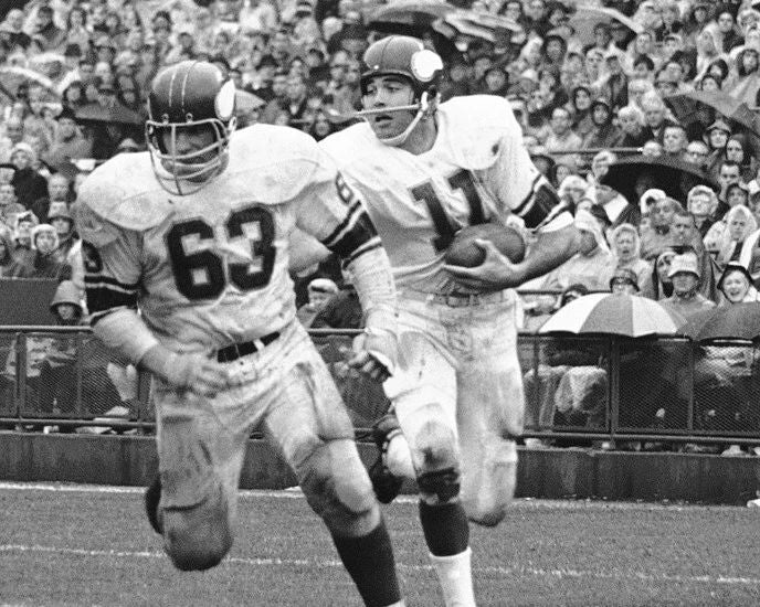 Joe Kapp And Jim Vellone Glossy Keychain Minnesota Vikings Football Print