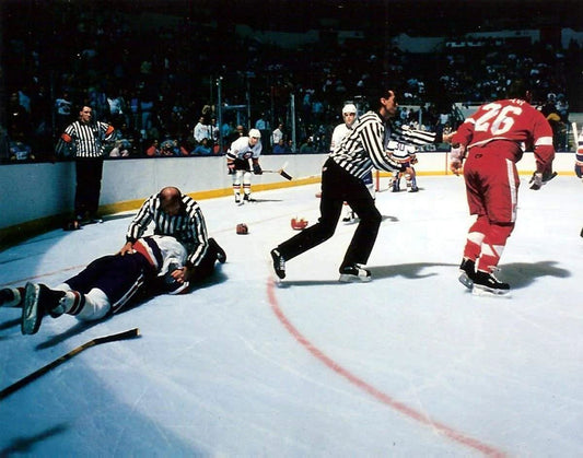 Joe Kocur Brad Dalgarno Photo Hockey Islanders Red Wings Picture Nhl Fight