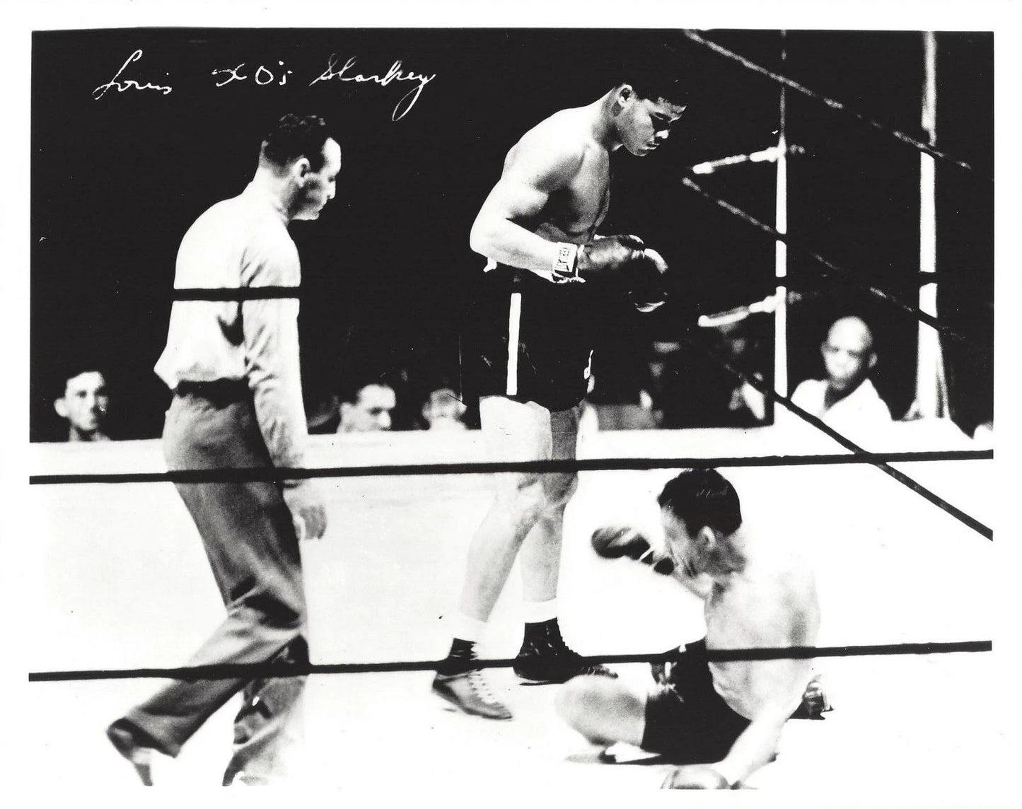 Joe Louis Ko'S Jack Sharkey Photo Boxing Picture