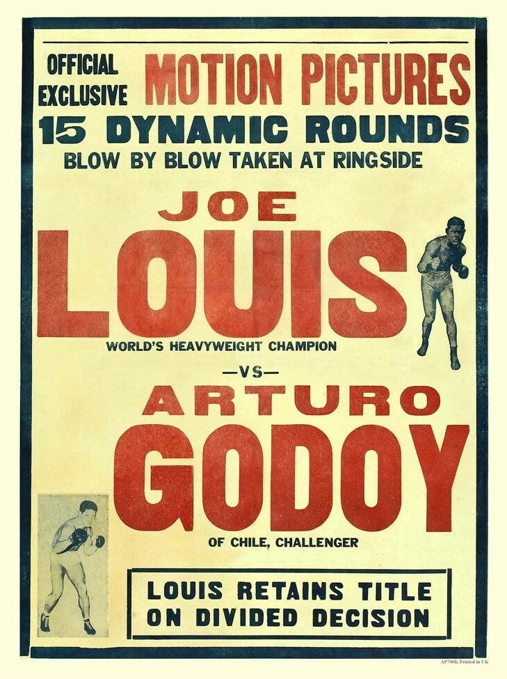 Joe Louis Vs Arturo Godoy Keychain Boxing Picture Heavyweights