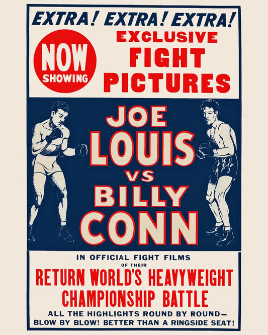 Joe Louis Vs Billy Conn Photo Boxing Poster Picture