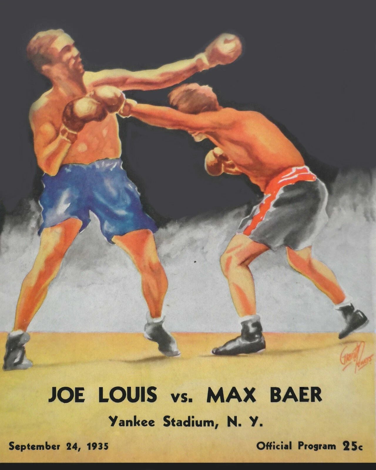 Joe Louis Vs Max Baer Photo Boxing Picture 300 Piece Jigsaw Puzzle
