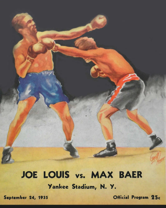 Joe Louis Vs Max Baer Magnet Boxing Picture