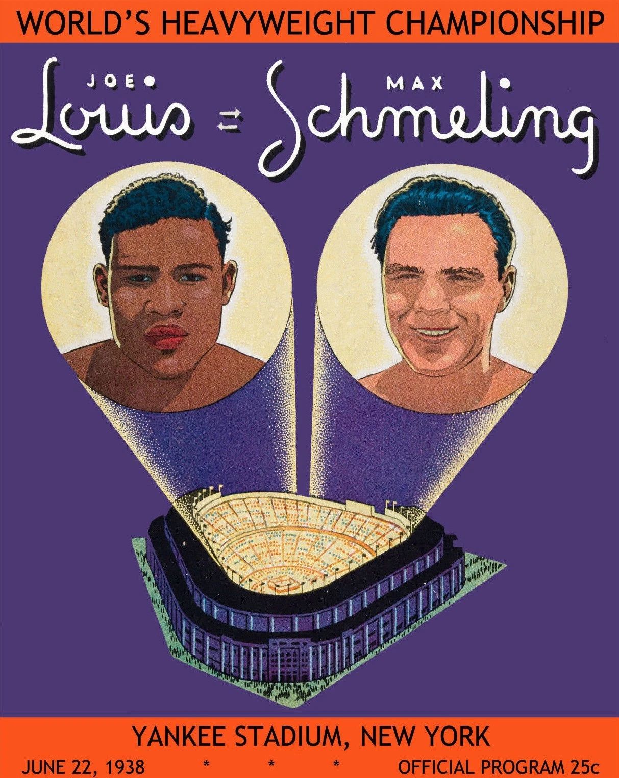 Joe Louis Vs Max Schmeling Photo Boxing Program Picture Heavyweight Champ