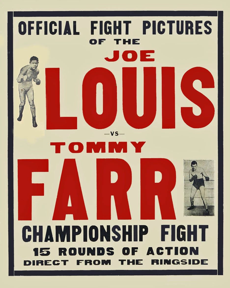 Joe Louis Vs Tommy Farr Photo Boxing Poster Picture 300 Piece Jigsaw Puzzle