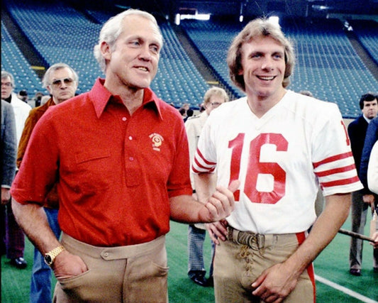 Joe Montana & Bill Walsh Photo San Francisco 49Ers Picture Football Niners