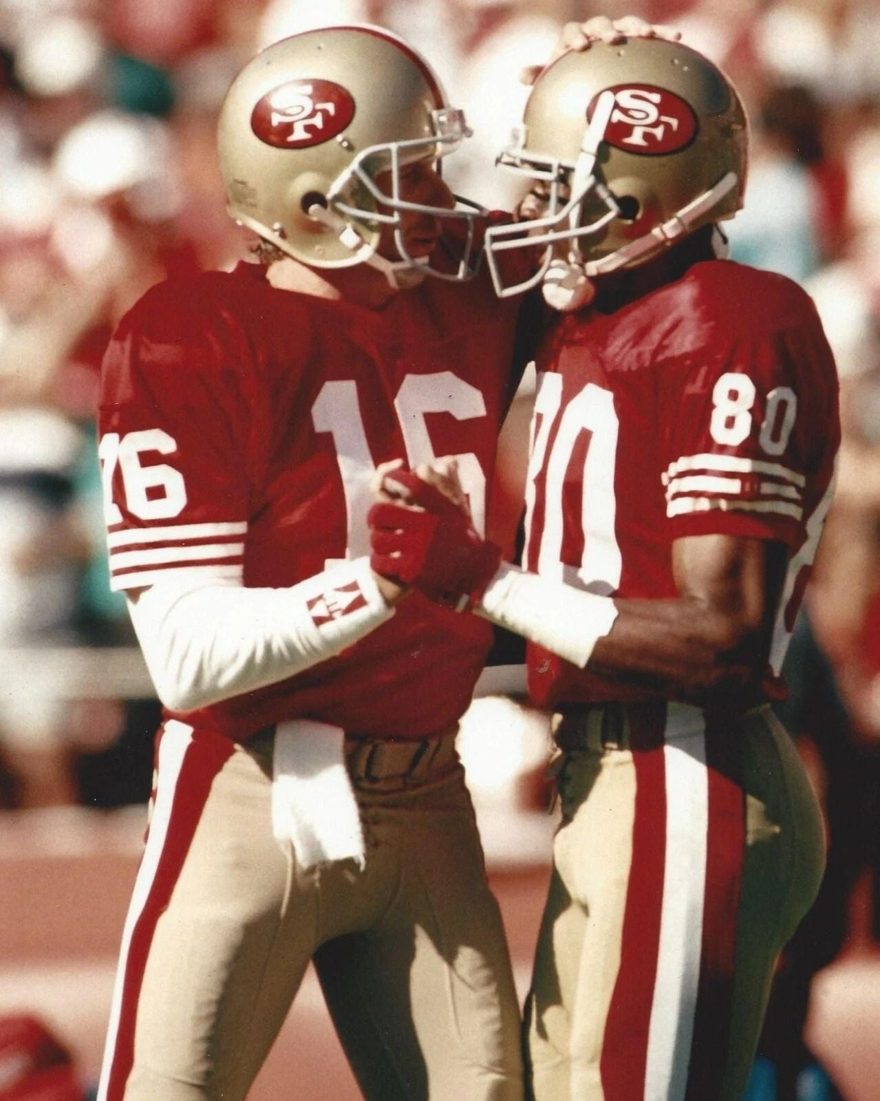 Joe Montana & Jerry Rice Keychain San Francisco 49Ers Picture Football T Down