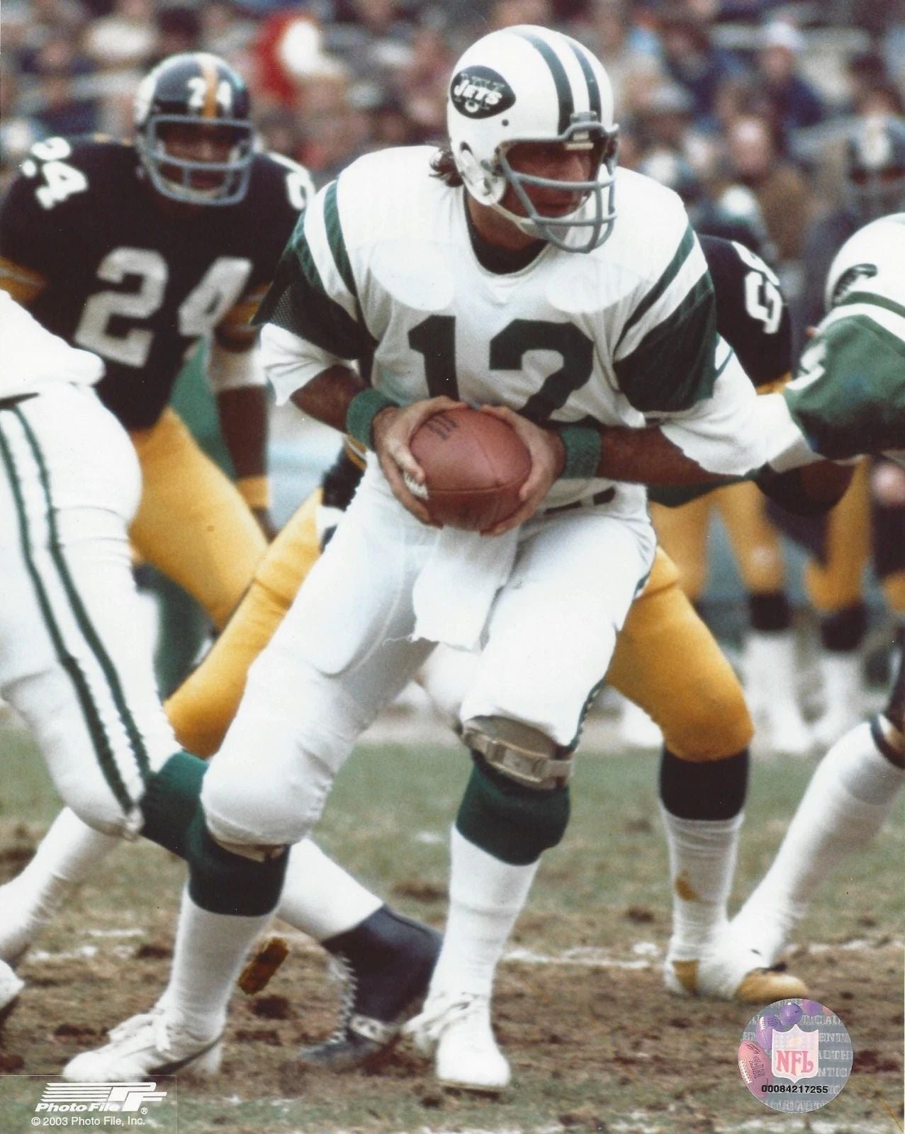 Joe Namath Photo New York Jets Ny Colts Picture Nfl Football Handing Off